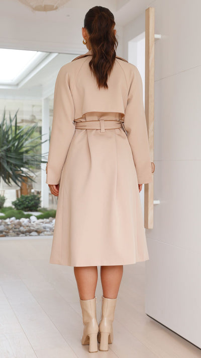 Load image into Gallery viewer, Blanca Trench Coat - Camel - Billy J
