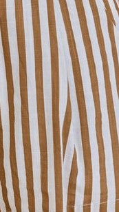 Load image into Gallery viewer, Laolani Button Up Shirt - Mocha / White Stripe
