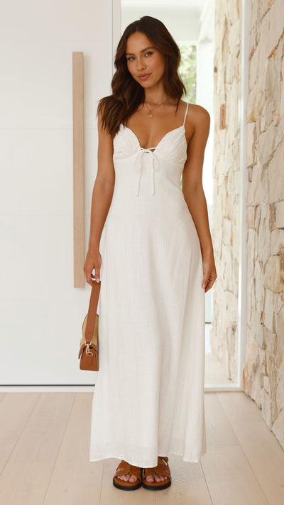 Load image into Gallery viewer, Coco Maxi Dress - White - Billy J
