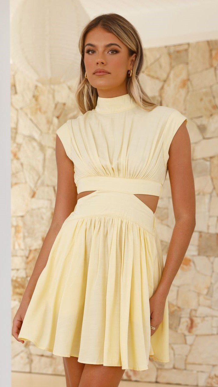 Beatrice Mini Dress - Yellow