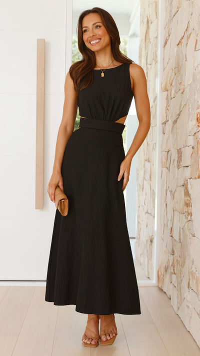 Load image into Gallery viewer, Kimberley Midi Dress - Black
