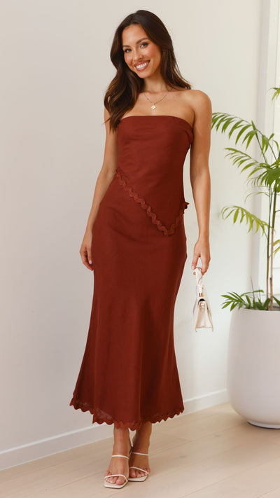 Load image into Gallery viewer, Solara Maxi Skirt - Chocolate
