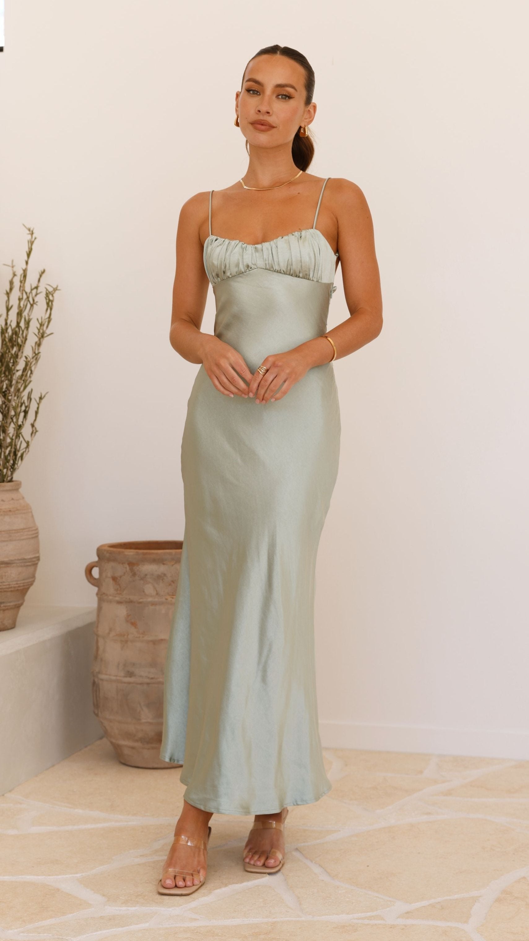 Rue Maxi Dress - Sage - Billy J