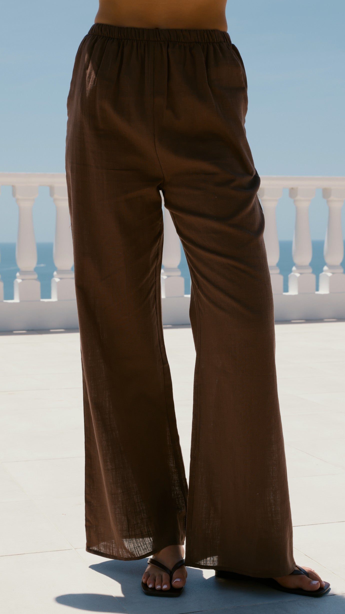 Clover Halter Top and Pants Set - Brown - Billy J