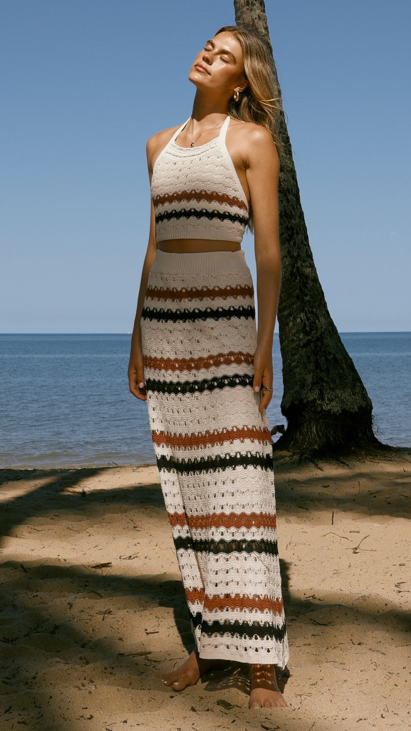 Kamali Maxi Skirt - Natural Stripe - Billy J