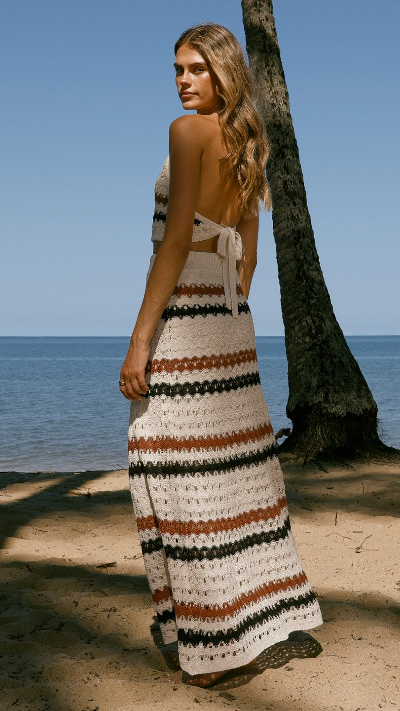 Kamali Maxi Skirt - Natural Stripe - Billy J