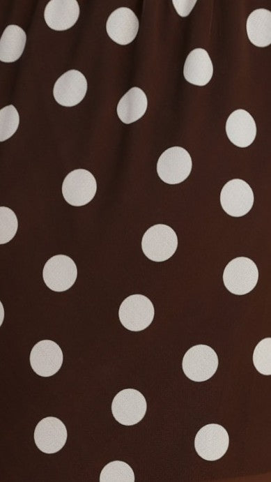 Onella Semi Sheer Maxi Skirt - Chocolate / White Polka Dot - Billy J
