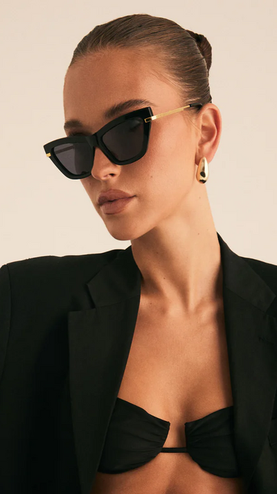 Load image into Gallery viewer, Whitney Sunglasses - Jet Black - Billy J
