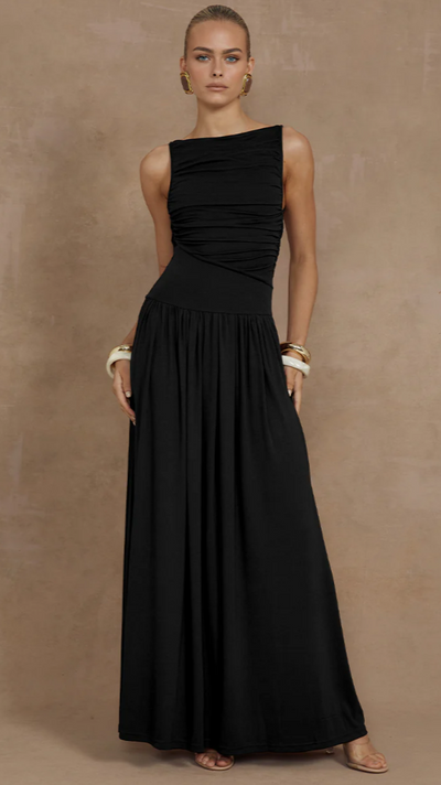 Load image into Gallery viewer, Nalla Maxi Dress - Black - Billy J
