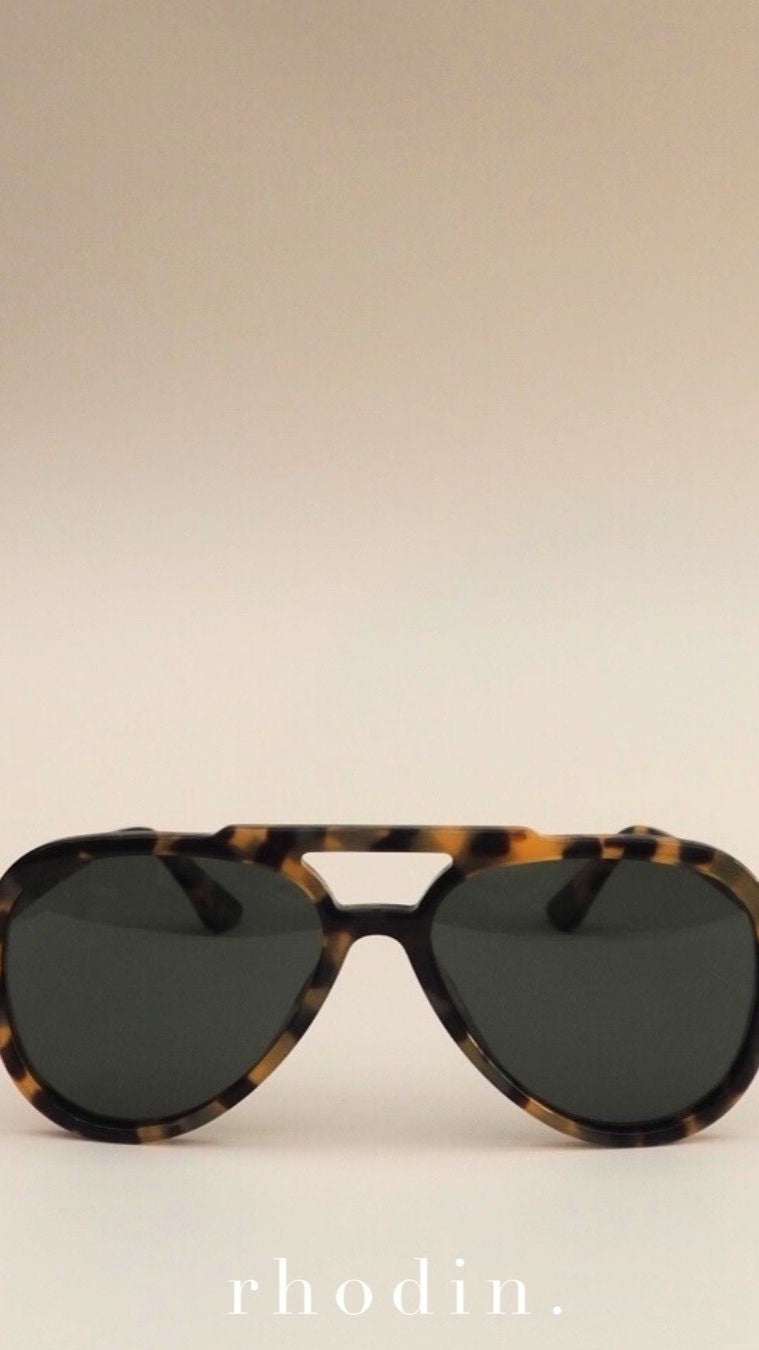 RC Caramel Tort Aviator Sunglasses - Tort