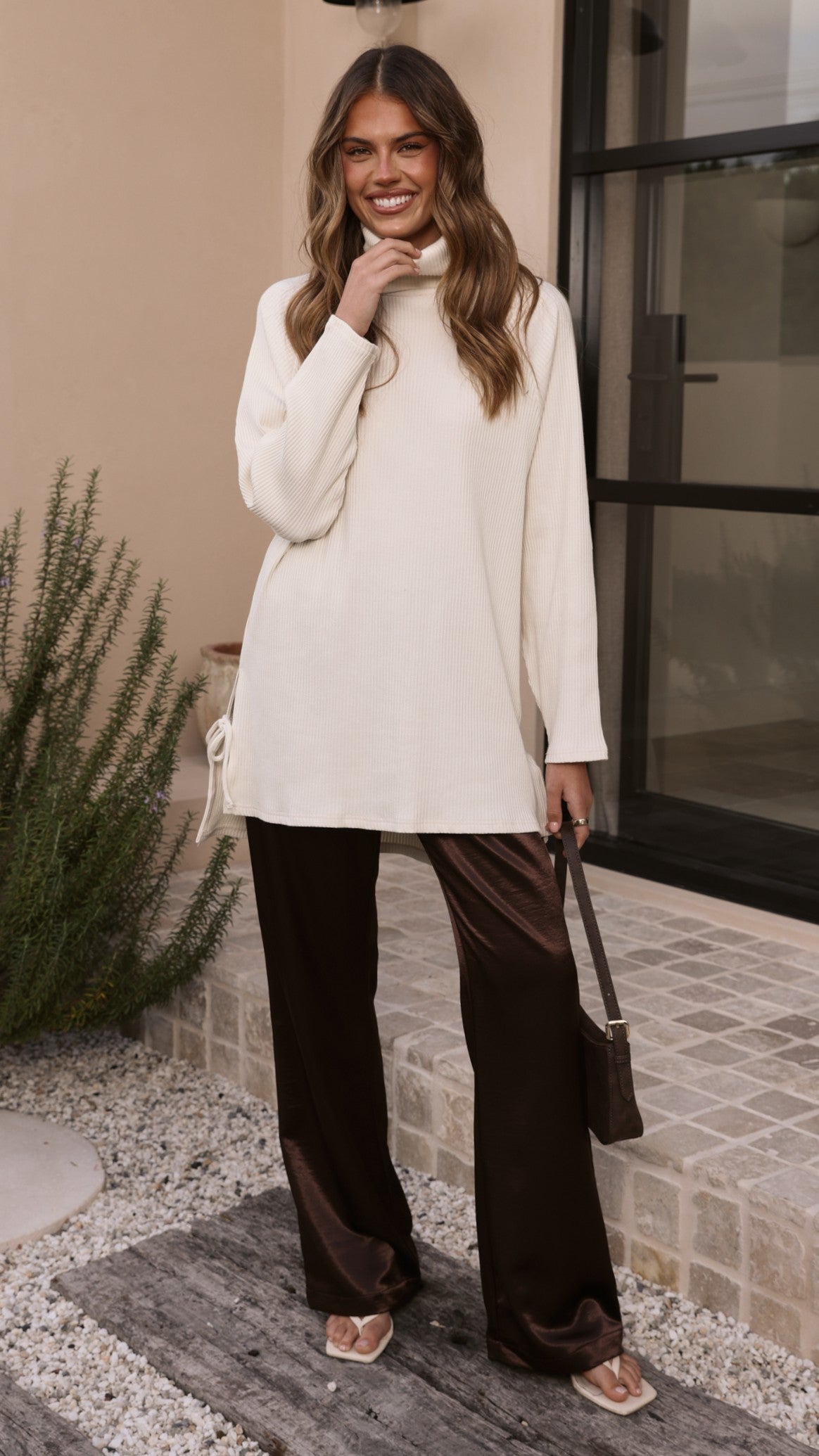Ravio Oversized Rib Knit - Cream - Billy J