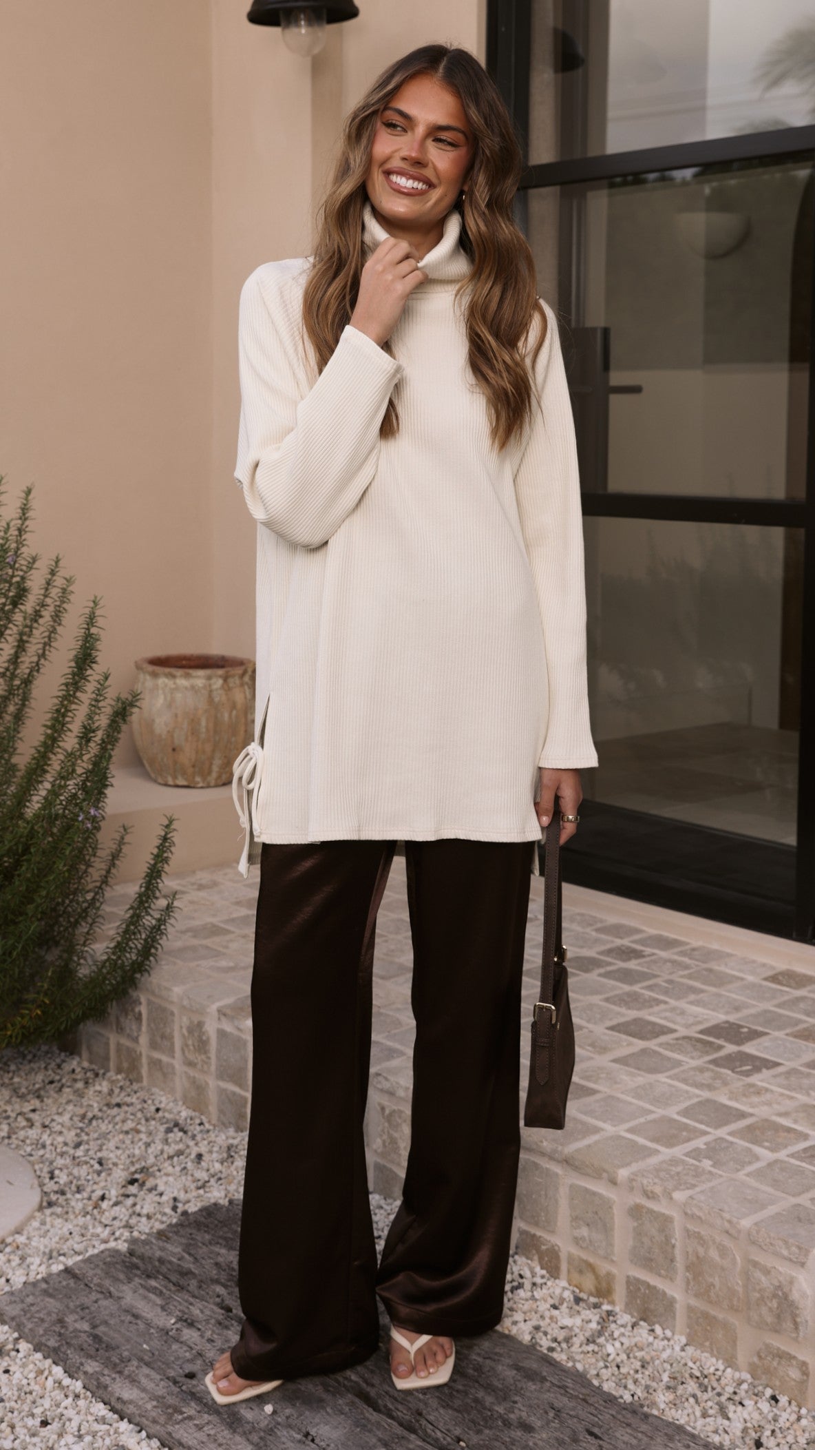 Ravio Oversized Rib Knit - Cream - Billy J