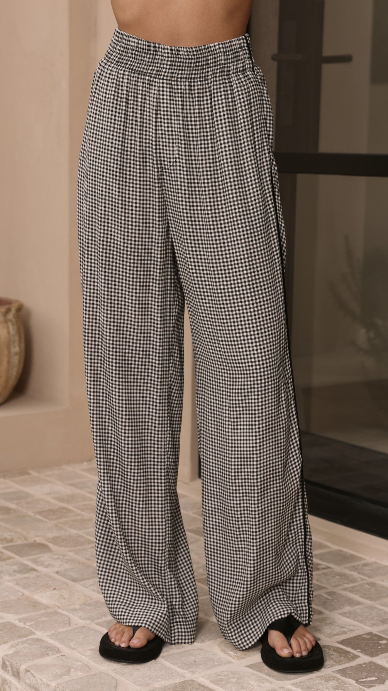 Zoelle Pants - Black Gingham - Billy J