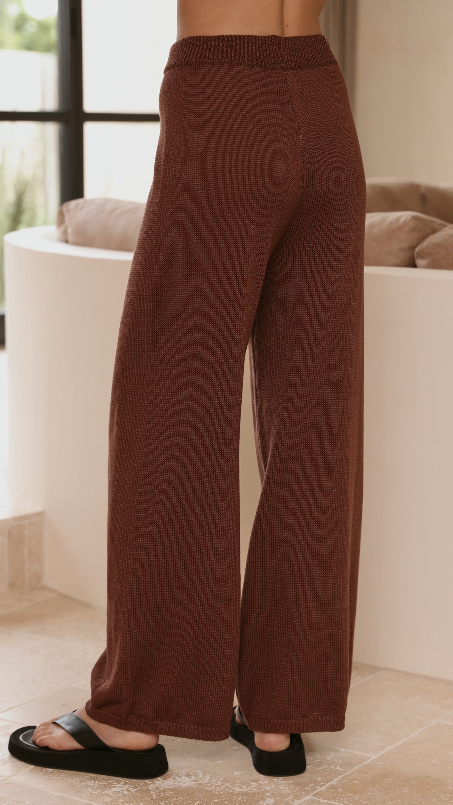 Florentine Knit Vest and Pants Set - Chocolate - Billy J