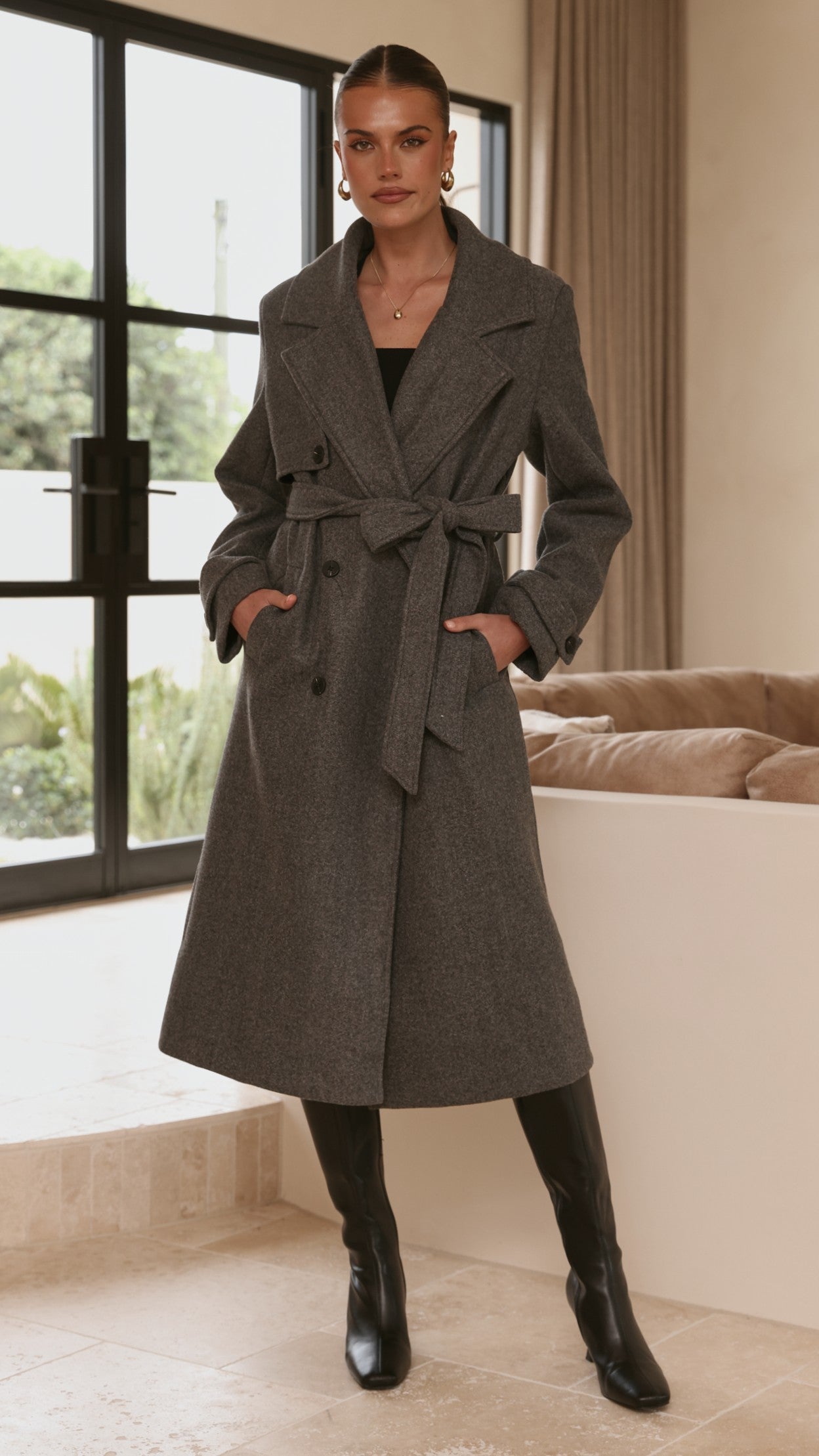 Aspen Coat - Charcoal - Billy J