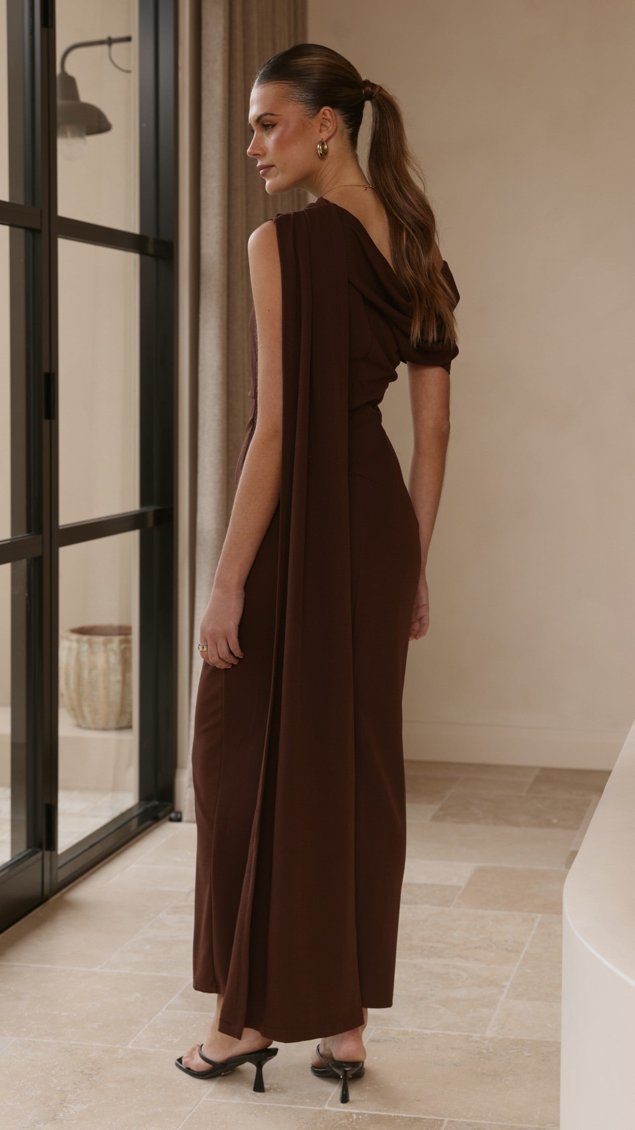 Delilah Maxi Dress - Chocolate - Billy J