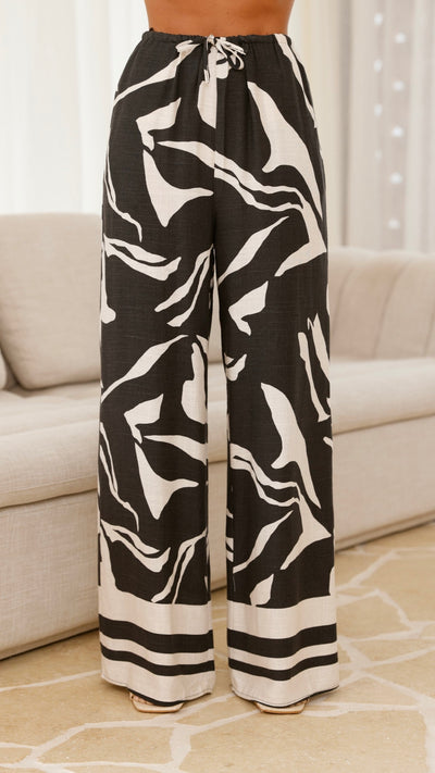 Load image into Gallery viewer, Ossia Pants - Black/White Print - Billy J
