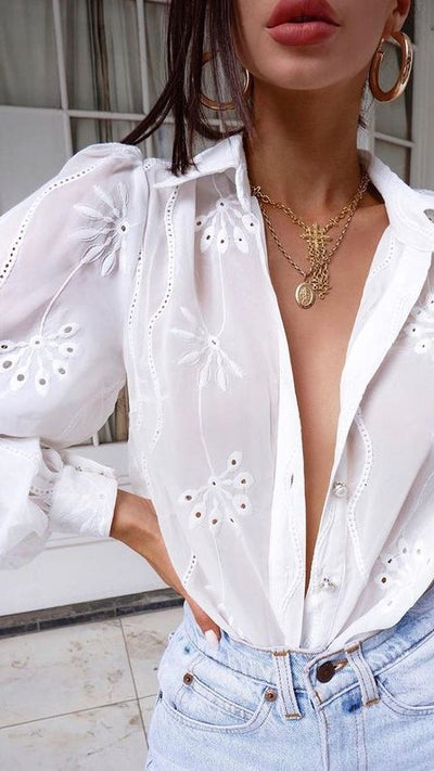 Load image into Gallery viewer, Elise Blouse - White - Billy J
