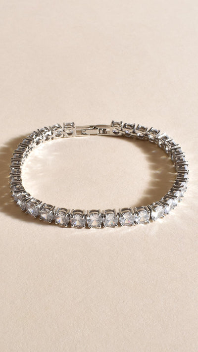 Load image into Gallery viewer, Tennis Bracelet - Crystal/Silver
