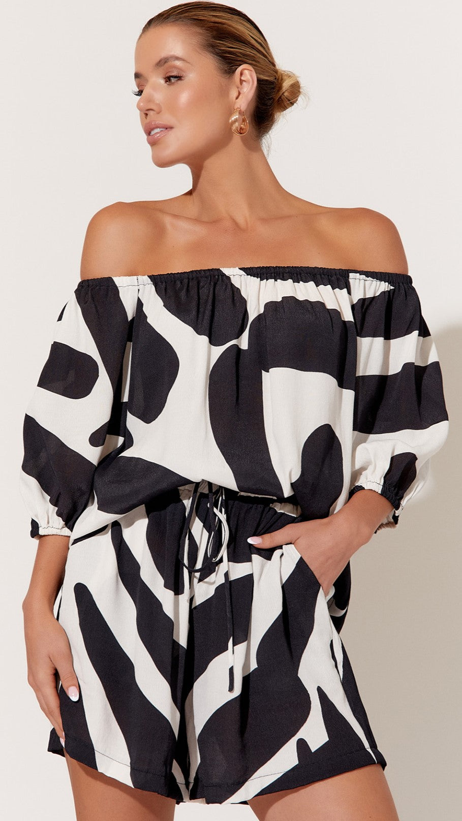 Genevieve Off Shoulder Top - Taormina - Billy J