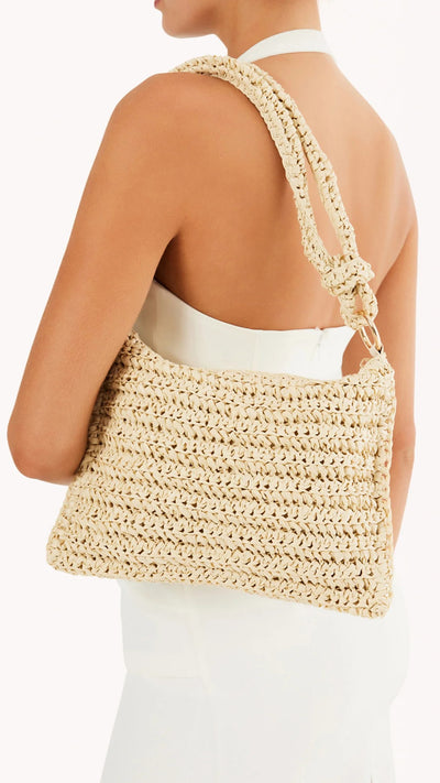 Load image into Gallery viewer, Aquila Shoulder Bag - Natural Raffia - Billy J
