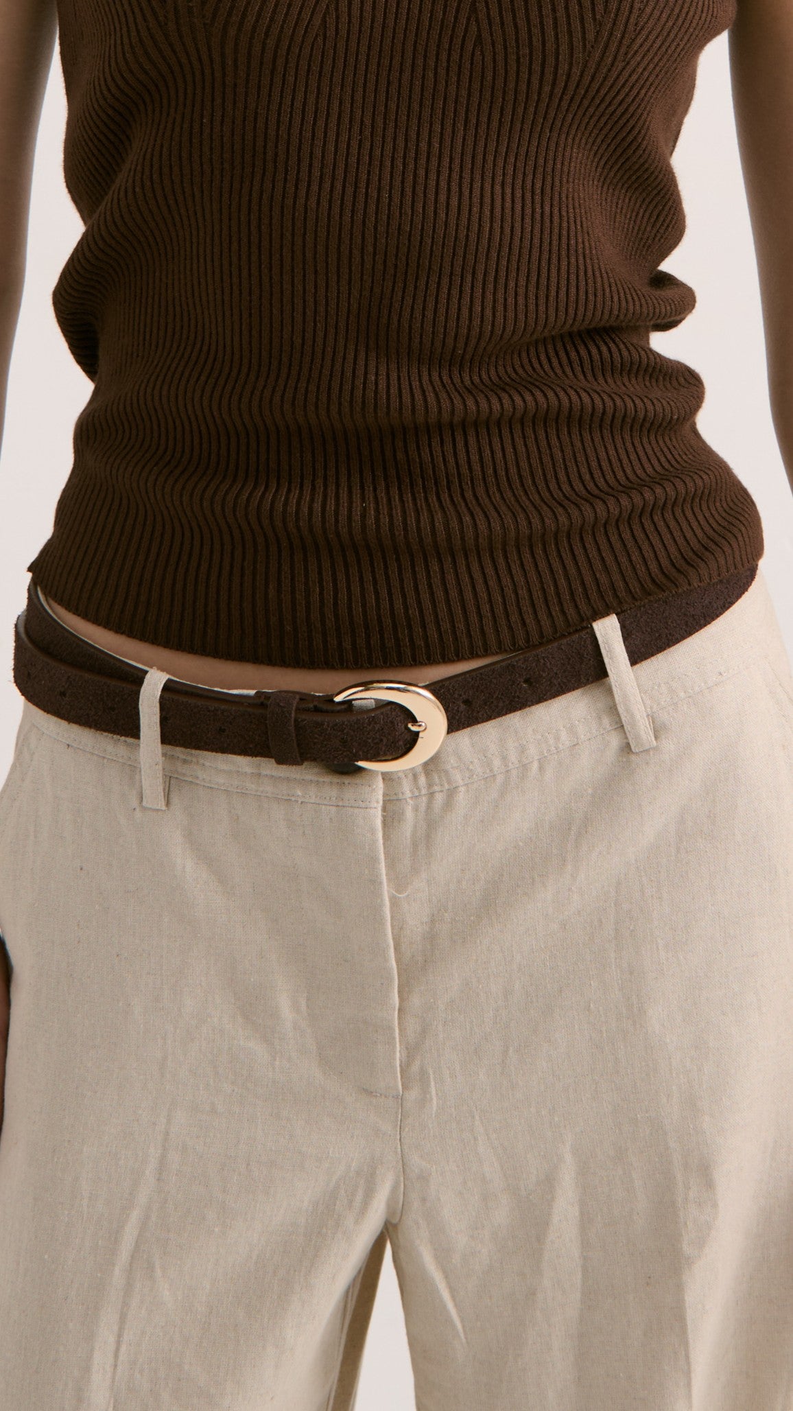 Classic Everyday Belt - Brown Genuine Leather - Billy J