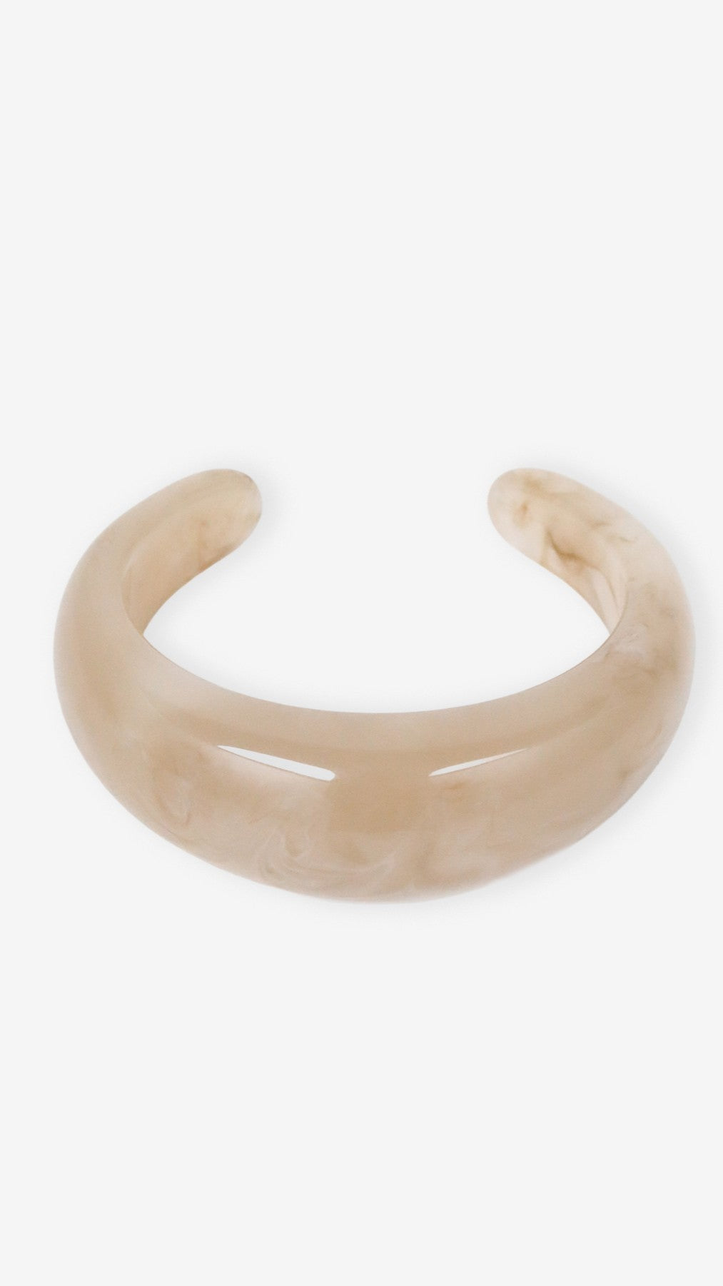Lumi Cream Resin Bangle - Cream - Billy J