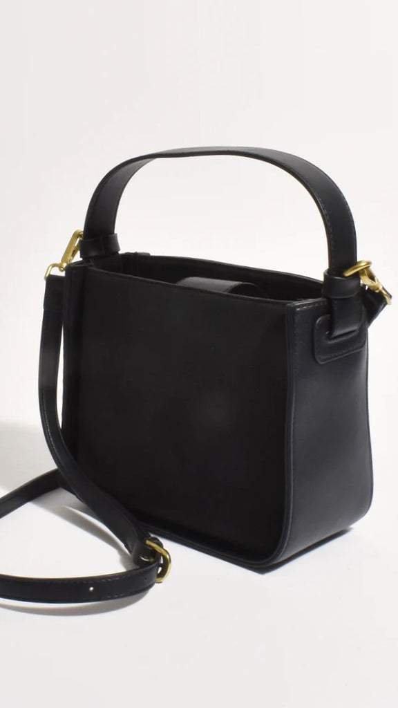 Poppi Suede Mini Handbag - Black