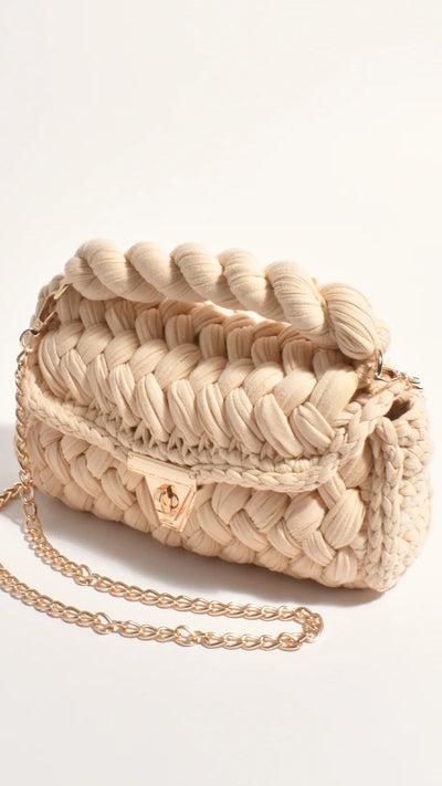 Load image into Gallery viewer, Annabel Chunky Plaited Handbag - Cream
