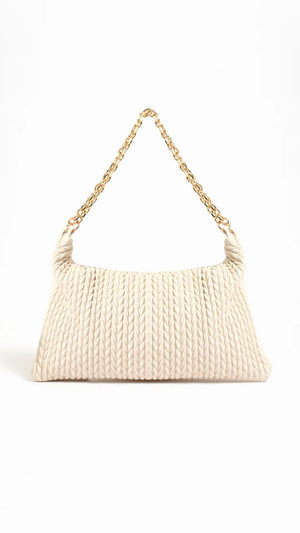 Arrow Weave Shoulder Bag - Stone - Billy J