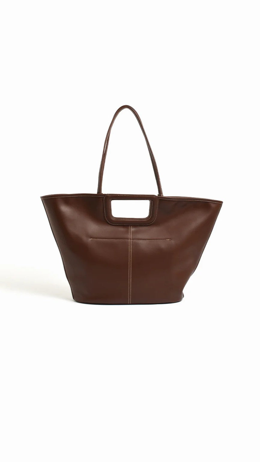 Stitched Tote Bag - Chocolate - Billy J