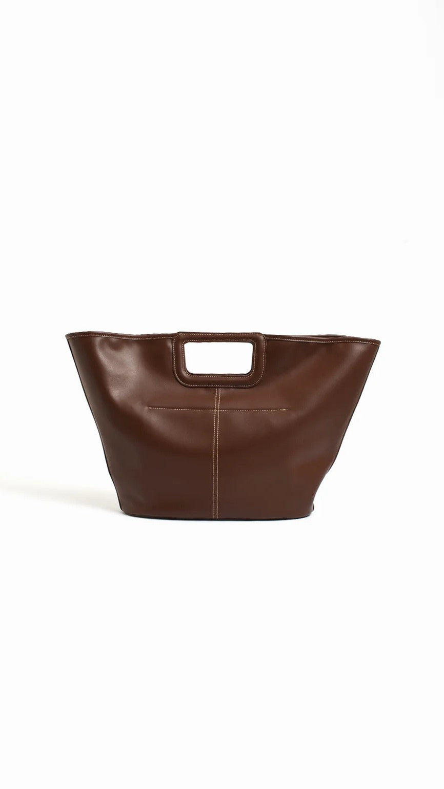 Stitched Tote Bag - Chocolate - Billy J