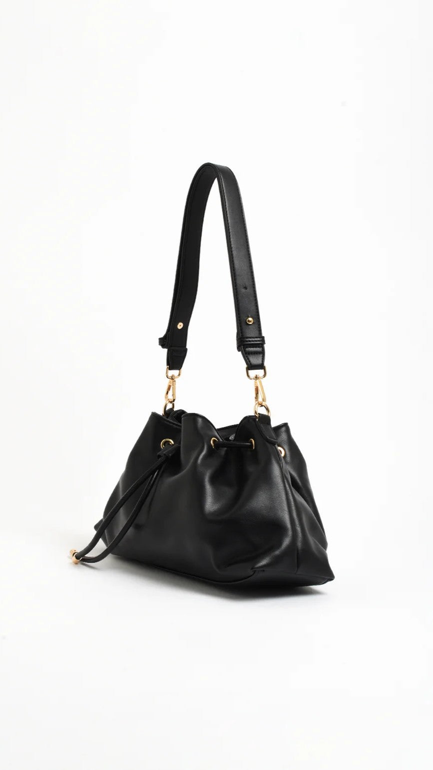 Scout Gathered Handbag - Black - Billy J