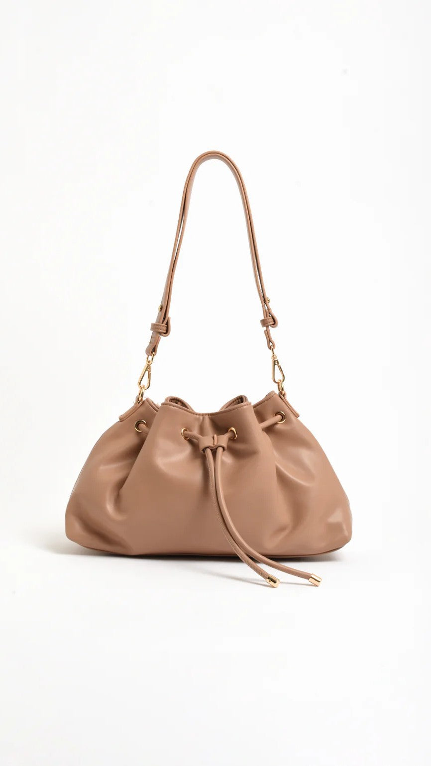 Scout Gathered Handbag - Mocha - Billy J