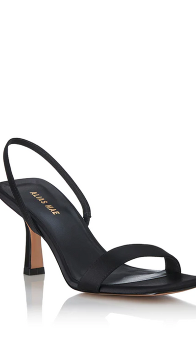 Load image into Gallery viewer, Emerson Heel - Black Satin
