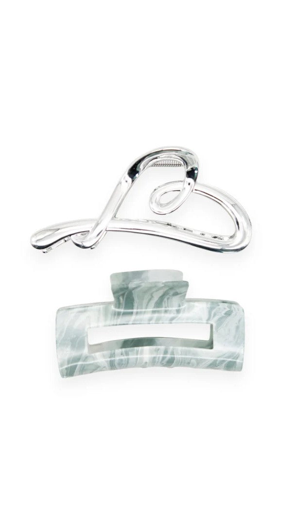 Delphie Hair Claw Set - Blue - Billy J