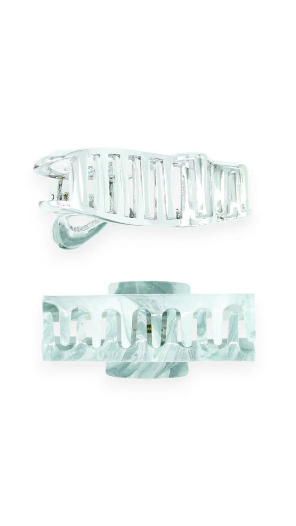 Delphie Hair Claw Set - Blue - Billy J