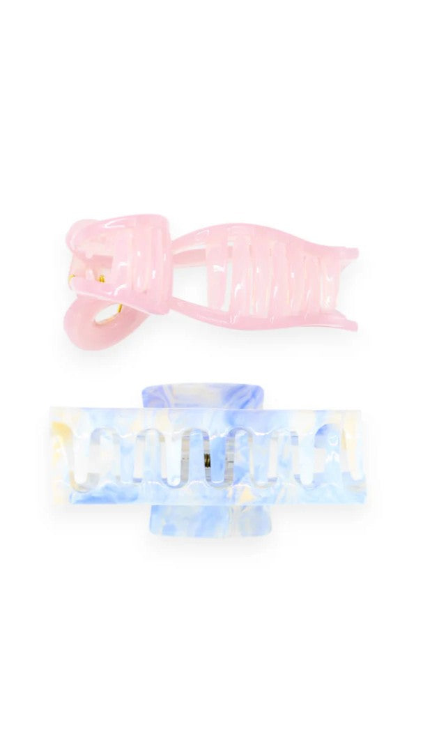 Delphie Hair Claw Set - Pink - Billy J