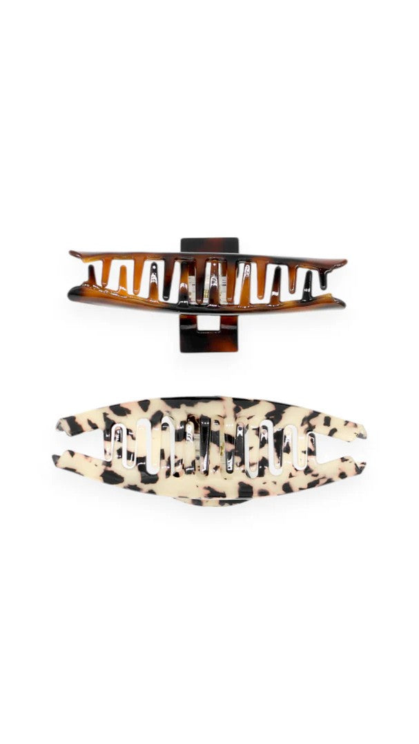 Meghan Hair Claw Set - Brown - Billy J