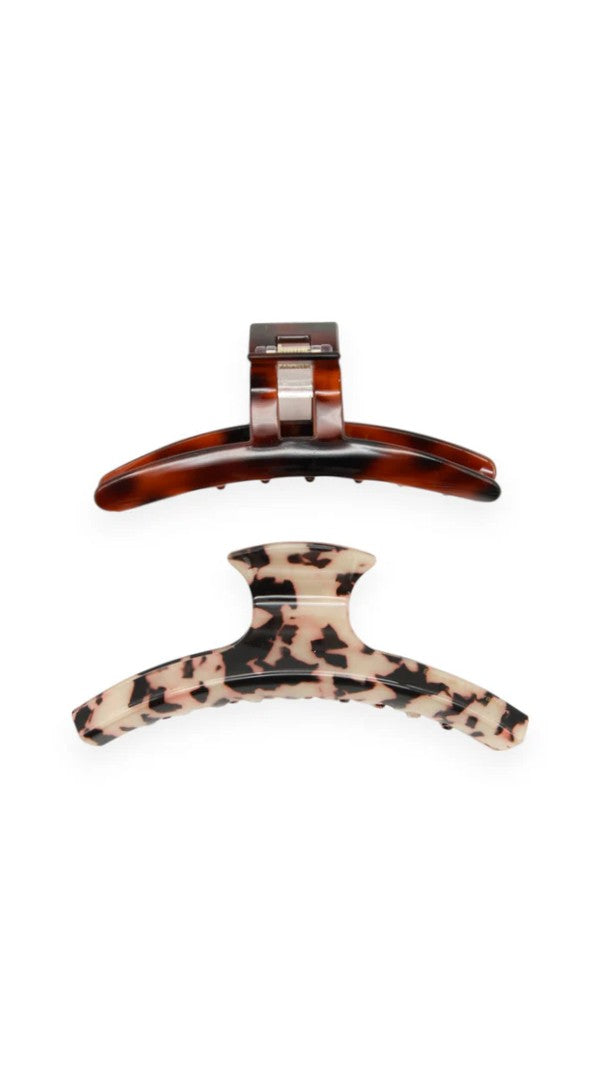 Meghan Hair Claw Set - Brown - Billy J