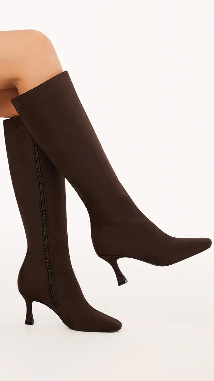 Corbin Boots - Dark Cacao Faux Suede - Billy J