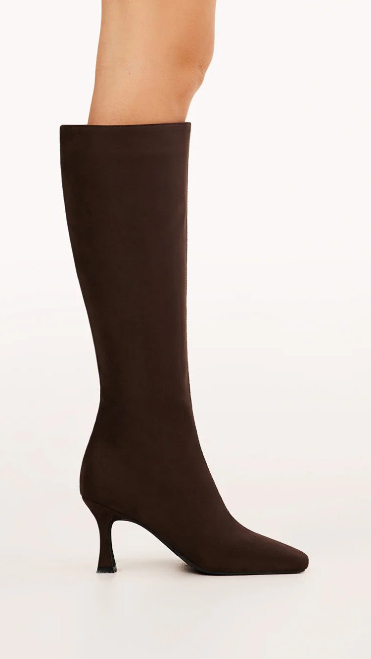 Corbin Boots - Dark Cacao Faux Suede - Billy J
