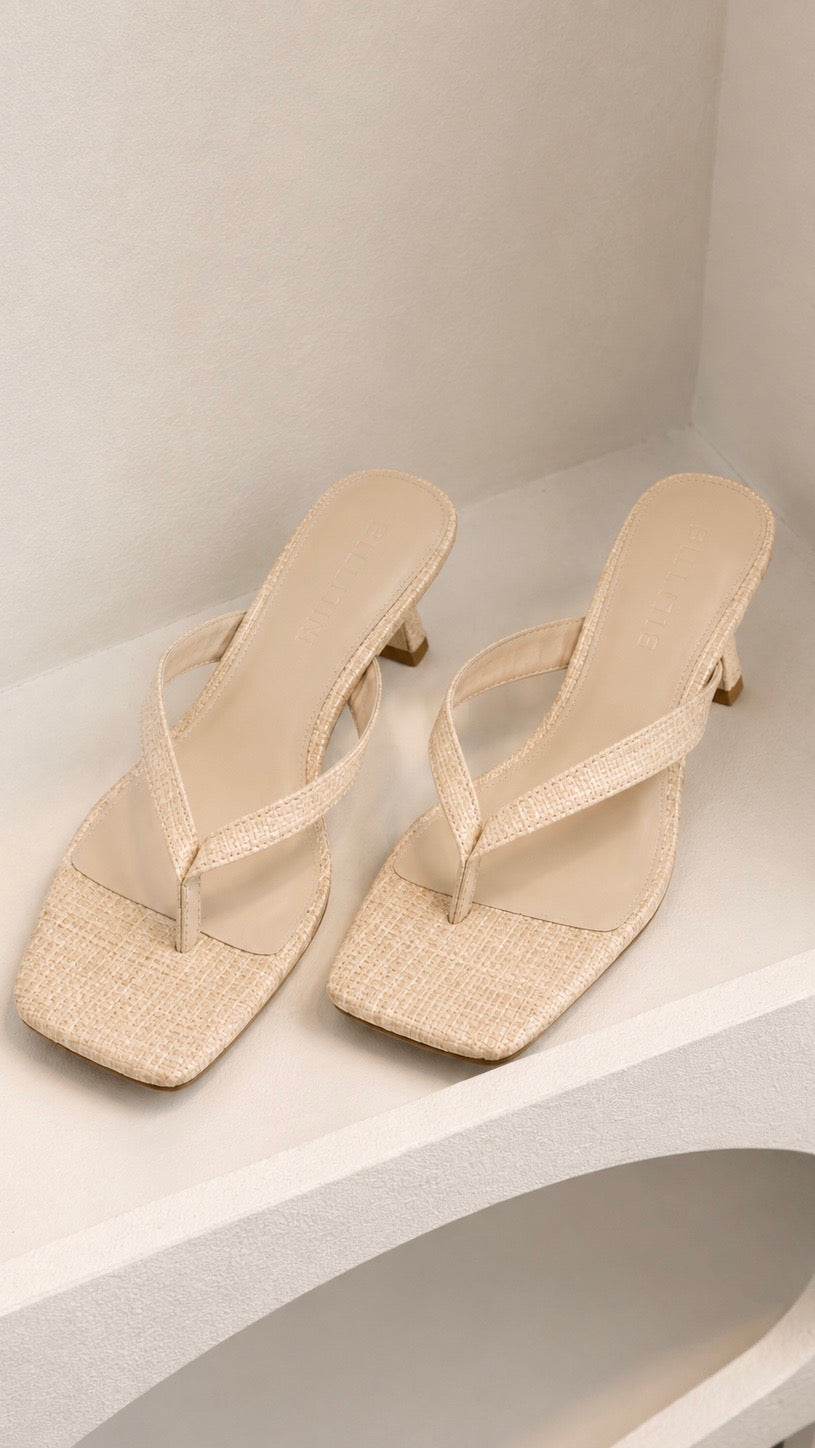 Heloise Heel - Natural Raffia - Billy J