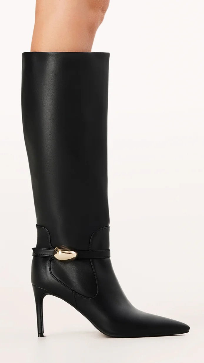 Druella Heeled Boot - Black - Billy J
