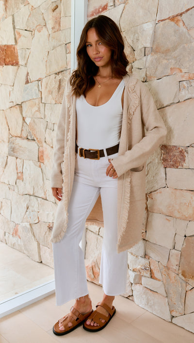 Load image into Gallery viewer, Kailena Cardigan - Beige - Billy J
