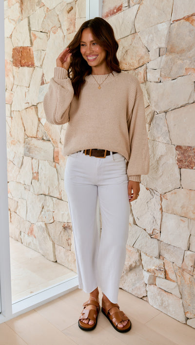 Load image into Gallery viewer, Sydney Knitted Jumper - Cream
