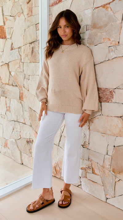 Load image into Gallery viewer, Sydney Knitted Jumper - Cream - Billy J
