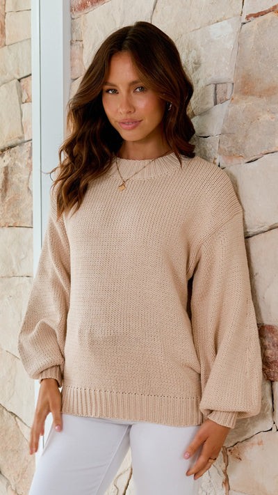Load image into Gallery viewer, Sydney Knitted Jumper - Cream - Billy J
