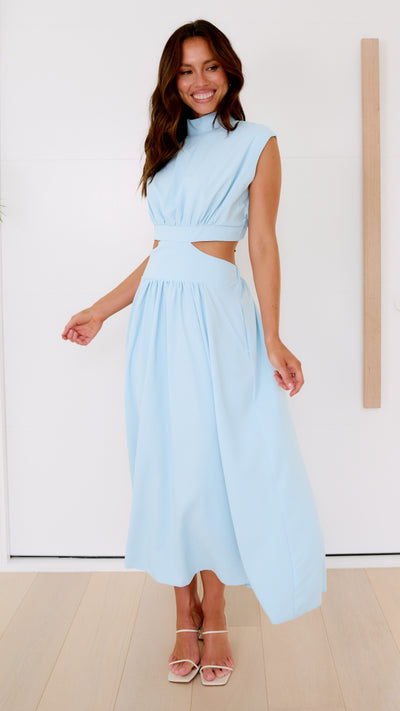 Load image into Gallery viewer, Maddison Midi Dress - Sky Blue
