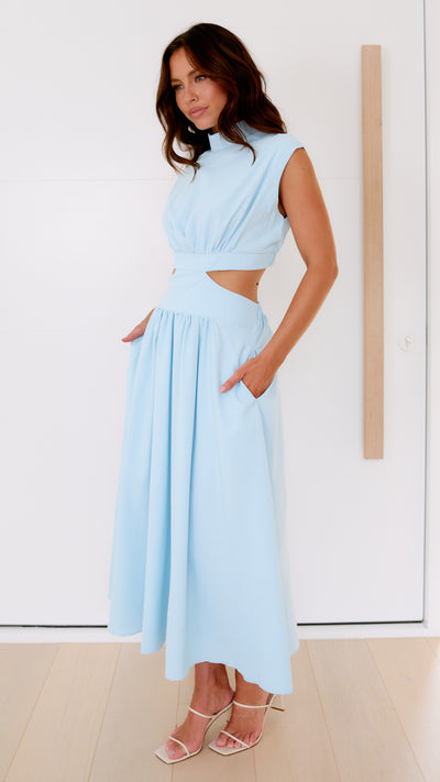 Load image into Gallery viewer, Maddison Midi Dress - Sky Blue
